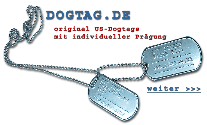 Hier klicken - Dogtag mit Prägung
